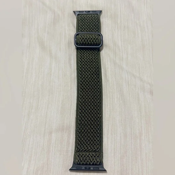 Solo Loop Army Green Watch Band with Metal Buckle - Picture 5 of 7